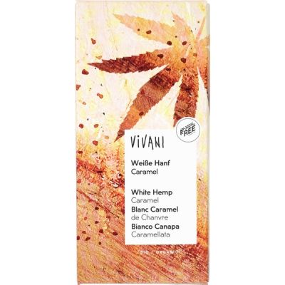 Tablet wit hennep caramel van Vivani, 10 x 80 g